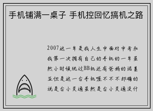 手机铺满一桌子 手机控回忆搞机之路